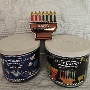 Bath & Body Works Festive Candle Duo with Menorah and Kinara